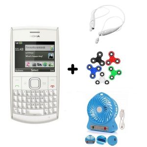 Combo Offer Nokia X2-01 Qwerty Keypad Phone Refurbished + Free Gifts
