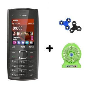 Combo Offer Nokia X2-05 Black Keypad Phone Refurbished + Free Gifts at Zoneofdeals
