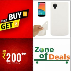 Buy 1 Get 2 FREE - Google Nexus 5 – TPU Back Case Cover – WHITE on zoneofdeals.com