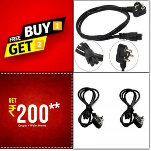 Buy 1 Get 2 FREE - Laptop Adapter Charger Power Cable – 20inch Cord Length on zoneofdeals.com