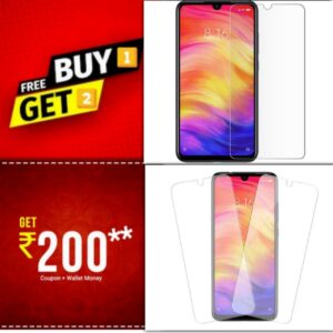 Buy 1 Get 2 FREE - Tempered Glass For Redmi Note 7 Pro on zoneofdeals.com