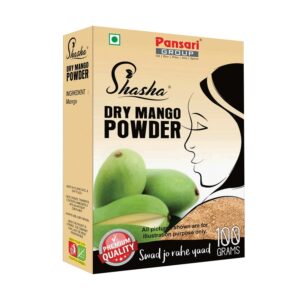 100gm SHASHA Dry Mango Powder/Amchur Dried raw unripe green mangoes