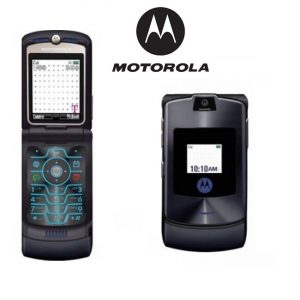 Motorola V3i Flip Phone Black Edition - Refurbished With Accessories
