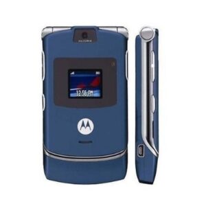 Motorola RAZR V3 Blue Flip Mobile Phone Refurbished