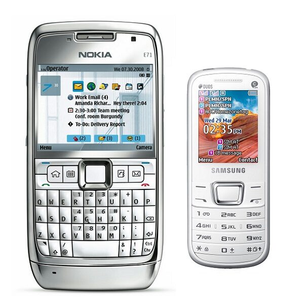 Nokia E71 Qwerty Keypad Refurbished Phone+ Samsung Music B310e Phone Free