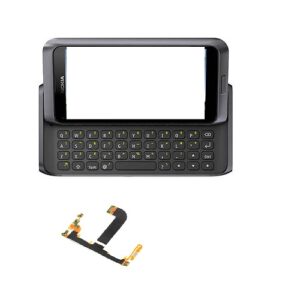 Full Body Housing For Nokia E7 - Silver with Flex Cable