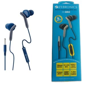 Buy ZEBRONICS Zeb-Bro in Ear Wired Earphones with Mic from zoneofdeals.com